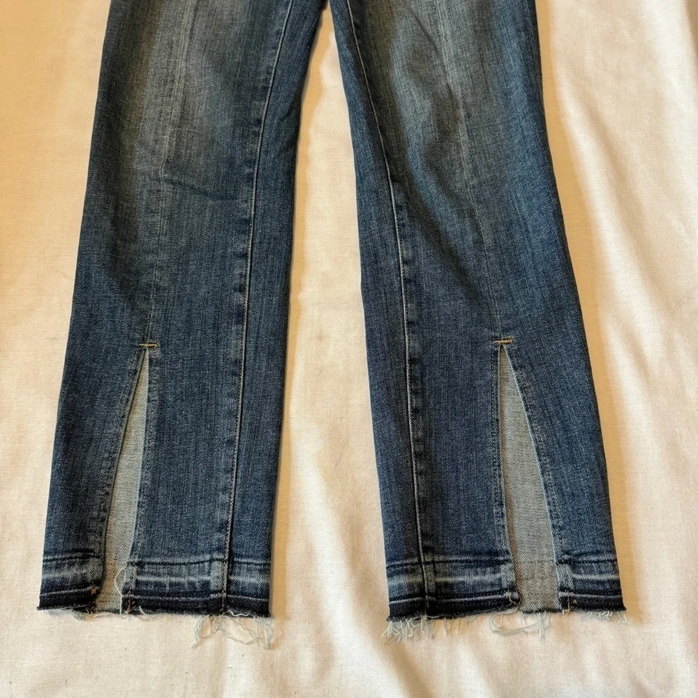 Frame 24 Le Nouveau Straight Jeans w/ Split Hem